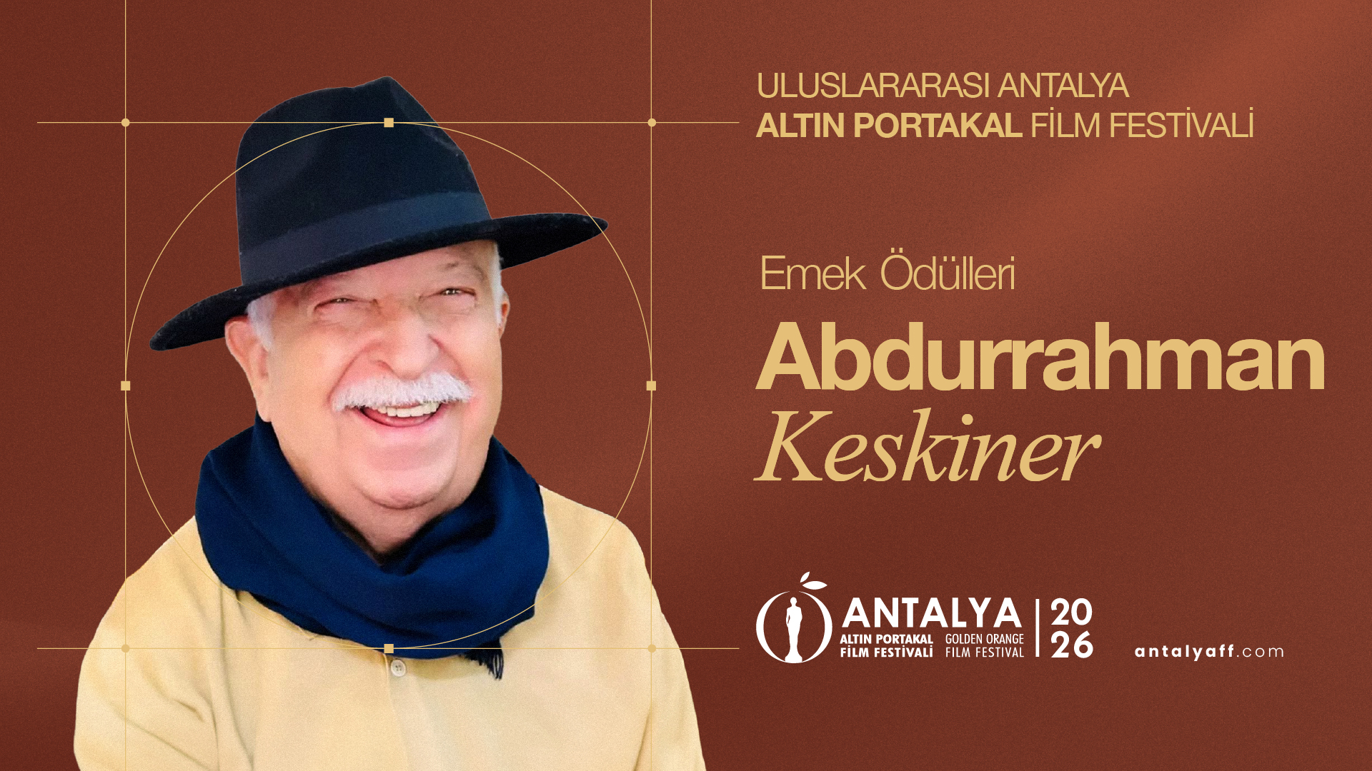 63. Antalya Altın Portakal Film Festivali’nde Sinema Emek Ödülleri Abdurrahman Keskiner ve Suzan Kardeş’e Verilecek