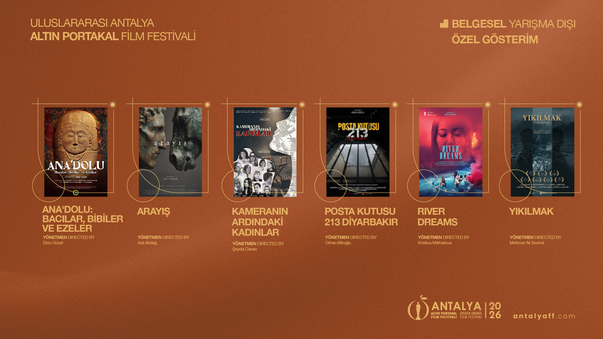 63. Antalya Altın Portakal Film Festivali Kısa ve Belgesel Yarışma Dışı Seçkisi Belli Oldu