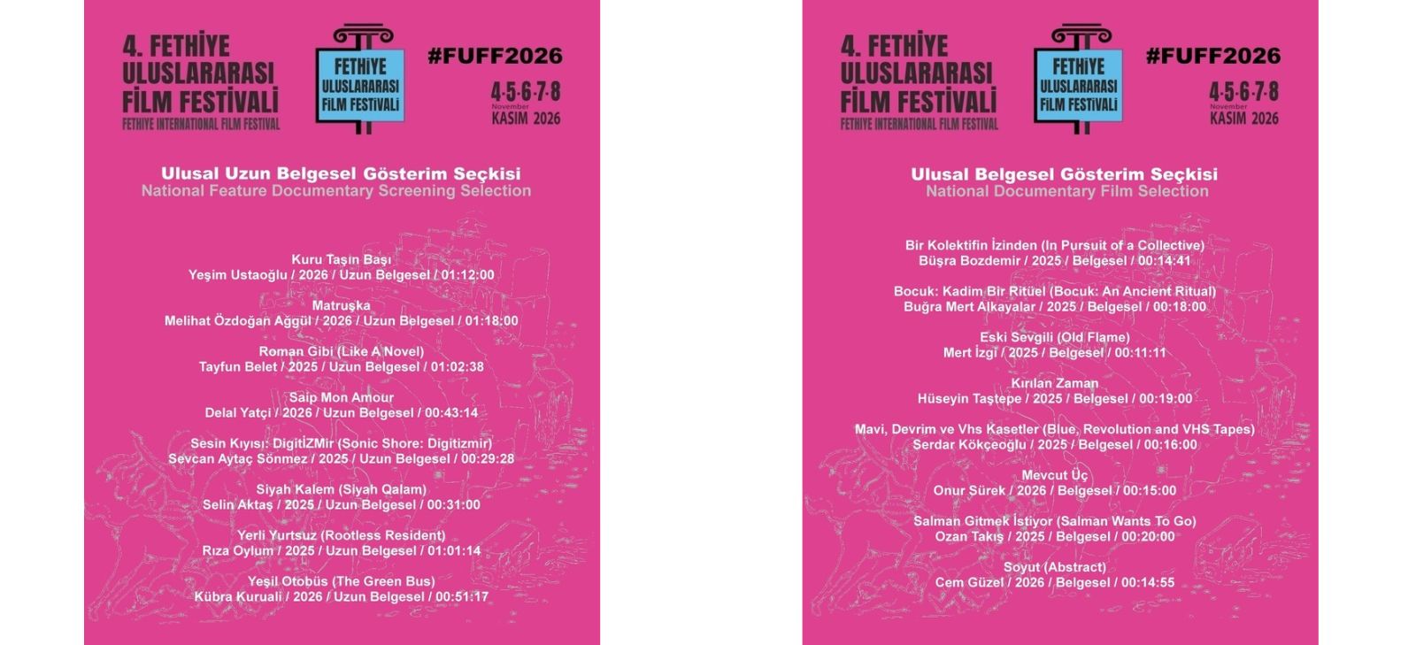 4. Fethiye Uluslararası Film Festivali’nin Belgesel Seçkileri Belli Oldu